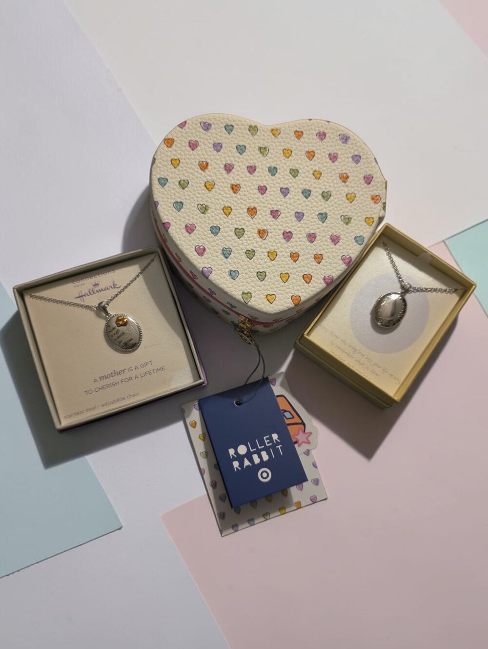 Roller Rabbit Target Travel Case Hallmark Silver Mother Necklace And Locket